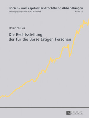 cover image of Die Rechtsstellung der für die Börse tätigen Personen